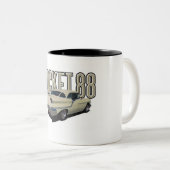 Rocket 88 tweekleurige koffiemok (Voorkant rechts)