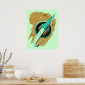 ROCKET AAN HET MOON POSTER (Keuken)