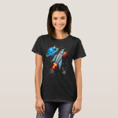 Rocket and planets in space t-shirt (Voorkant volledig)