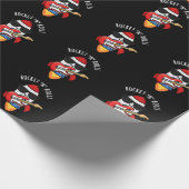 Rocket and Roll Funny Rocket Pun Dark BG Cadeaupapier (Hoek)