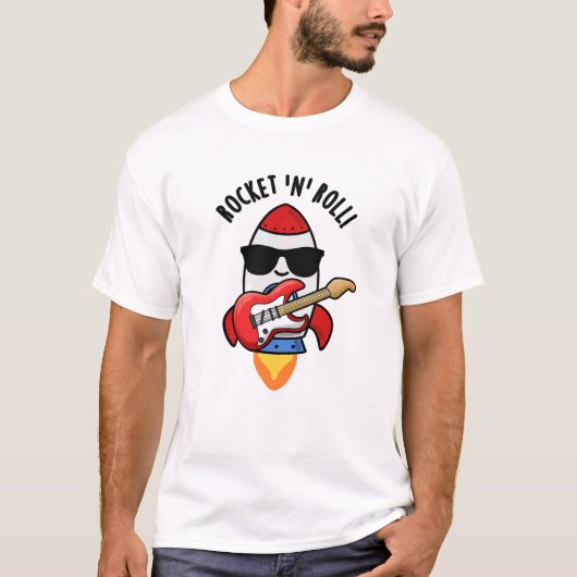 Rocket and Roll Funny Rocket Pun T-shirt (Voorkant)