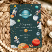 Rocket & Astronaut First Trip Around the Sun Space Kaart