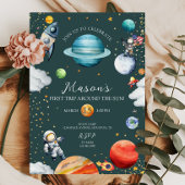 Rocket & Astronaut First Trip Around the Sun Space Kaart