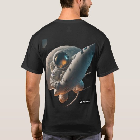 Rocket Astronaut T-shirt 🚀 | Ontdek het universum (Achterkant)