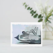 Rocket Babe Briefkaart (Staand voorkant)