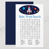 Rocket Baby shower Word Search Game (Voorkant / Achterkant)