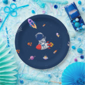 Rocket Balloons - Ruimtethema Verjaardagsfeest Papieren Bordje (Feest)