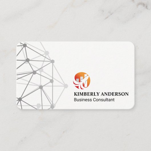 Rocket Bar Graph | Financiële technologie Visitekaartje (Voorkant)