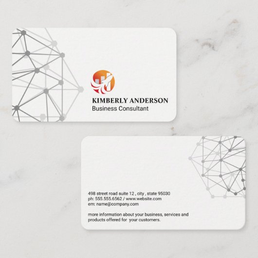 Rocket Bar Graph | Financiële technologie Visitekaartje (Voorkant / Achterkant)