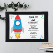 Rocket Birthday Uitnodiging