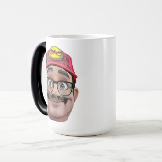 Rocket Blast Morphing Mok Goofy Face + Logo (Voorkant links)