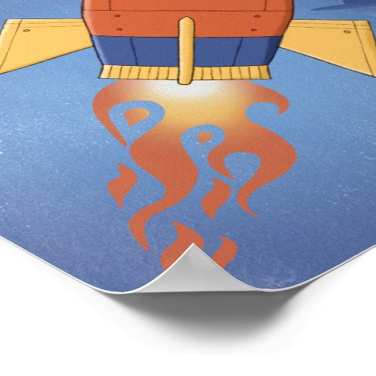 Rocket Blast Off Poster voor kantoorruimte (Hoek)