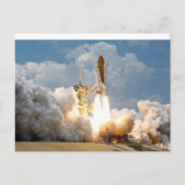 Rocket Blasting uit in Space Briefkaart (Voorkant)