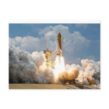 Rocket Blasting uit in Space Briefkaart