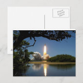 Rocket Blasting uit in Space Briefkaart (Voorkant / Achterkant)
