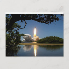 Rocket Blasting uit in Space Briefkaart