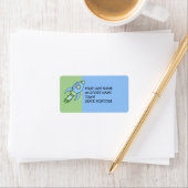 Rocket blue green Address Label (Insitu)