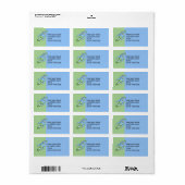 Rocket blue green Address Label (Full Sheet)