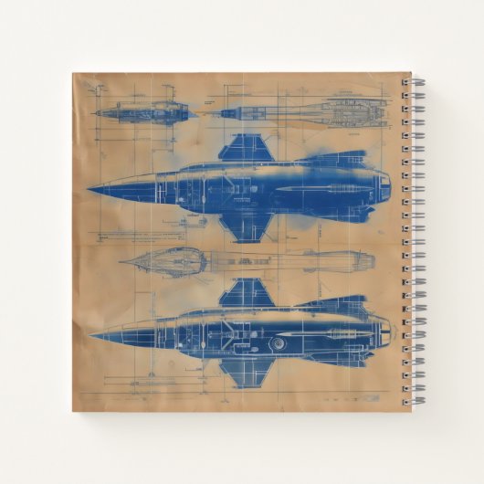  Rocket Blueprint Notitieboek (Achterkant)