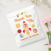 Rocket Boy Foto Birthday Buitenspatie Planeten Bedankzakje (Gezegeld)