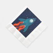 Rocket Briefkaart Favor Tags Servet (Hoek)