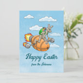 Rocket Bunny Feestdagenkaart (Staand voorkant)