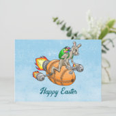 Rocket Bunny Feestdagenkaart (Staand voorkant)