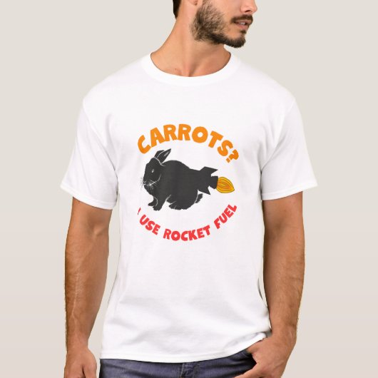 Rocket Bunny. Sarcastisch konijn. grappig konijn T-shirt (Voorkant)