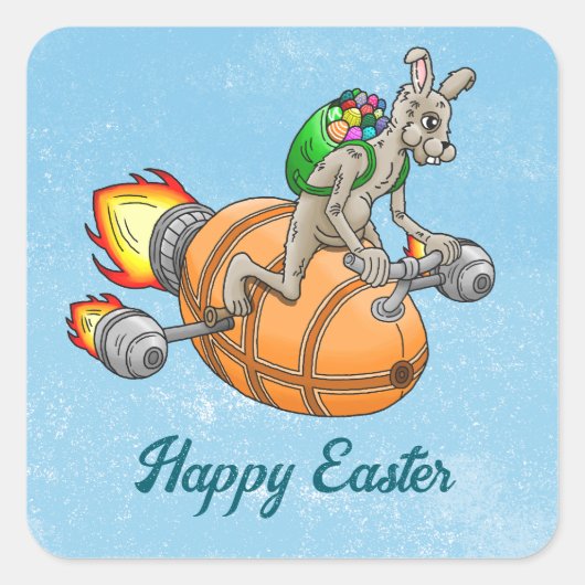 Rocket Bunny Vierkante Sticker (Voorkant)