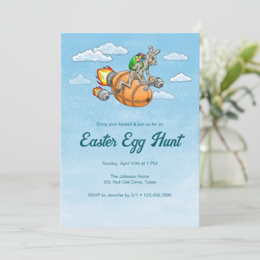 Rocket Bunny's Easter Egg Hunt Kaart (Staand voorkant)