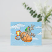 Rocket Bunny's Egg Hunt Feestdagenkaart (Staand voorkant)