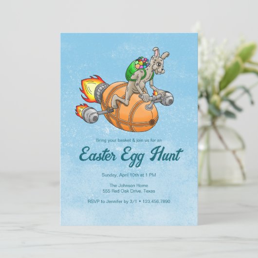 Rocket Bunny's Egg Hunt Kaart (Staand voorkant)