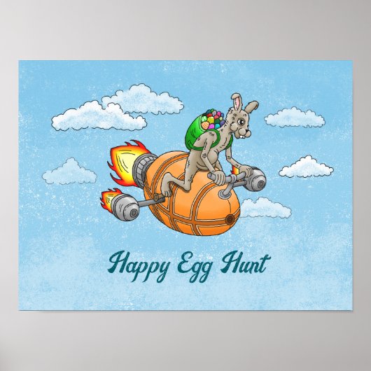 Rocket Bunny's Happy Egg Hunt Poster (Voorkant)