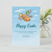 Rocket Bunny's Pasen Feestdagenkaart (Staand voorkant)