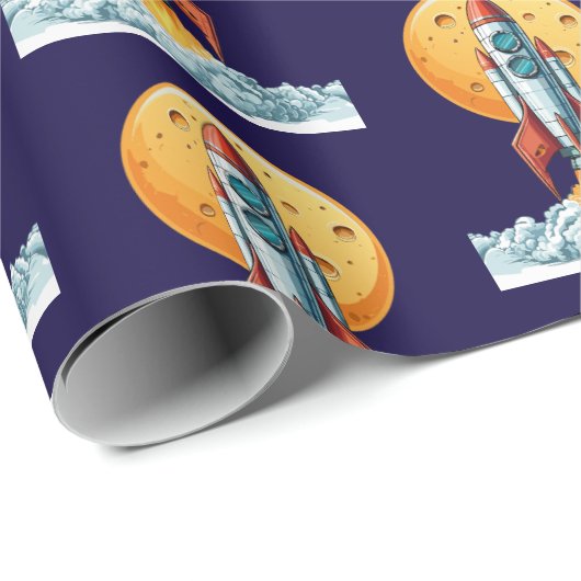 rocket cadeaupapier (Rol Hoek)