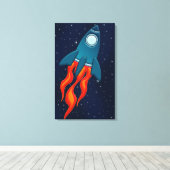 Rocket Canvas Afdruk (Insitu (Houten vloer))