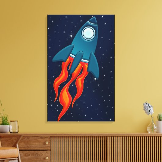 Rocket Canvas Afdruk (Insitu (Woonkamer))