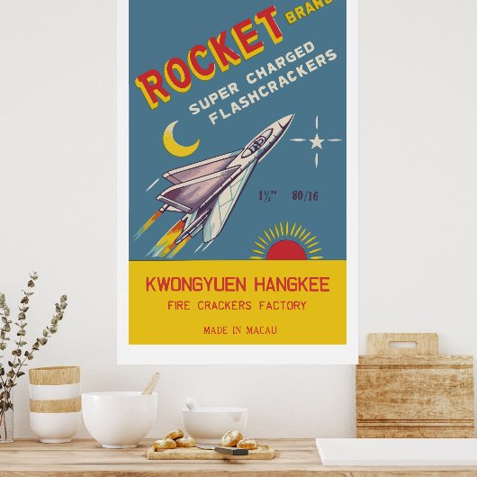 Rocket ( Chinese Firecracker)-Posters Poster (Keuken)