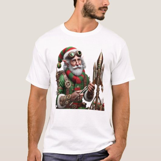 Rocket Christmas Elf T-shirt (Voorkant)