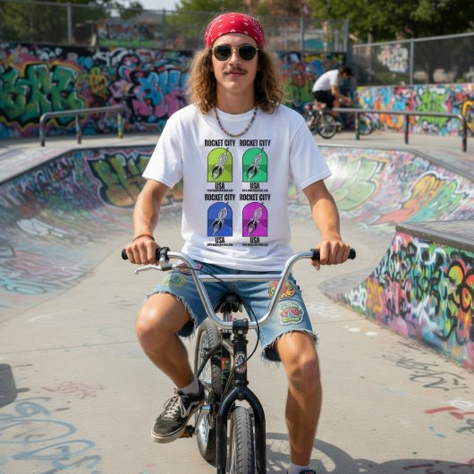 Rocket City 4 Square T-shirt
