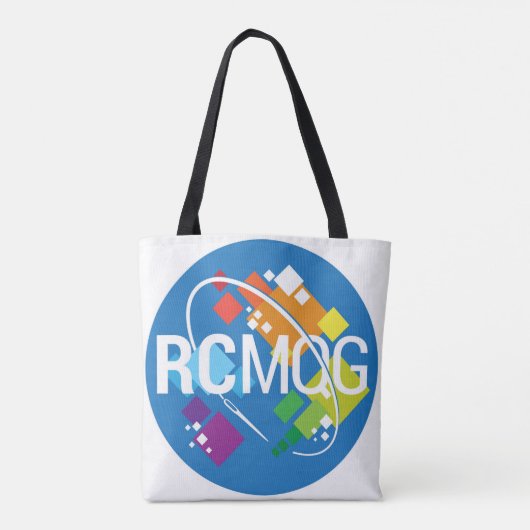 Rocket City Modern Quilt Guild Logo Canvas tas (Achterkant)