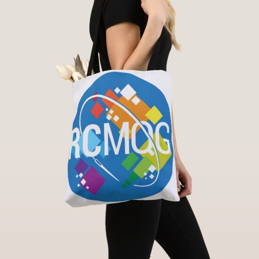 Rocket City Modern Quilt Guild Logo Canvas tas (Dichtbij)