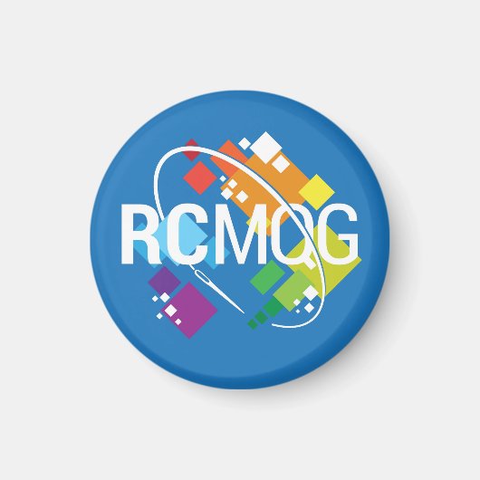 Rocket City Modern Quiltgilde Logo Kleine magneet (Voorkant)