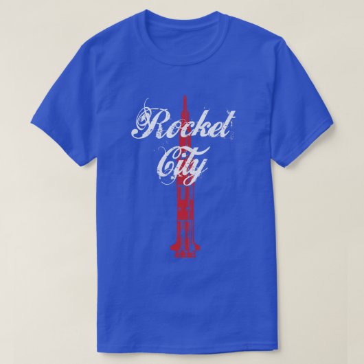 Rocket City Saturn V Huntsville AL Alabama T-shirt (Design voorkant)