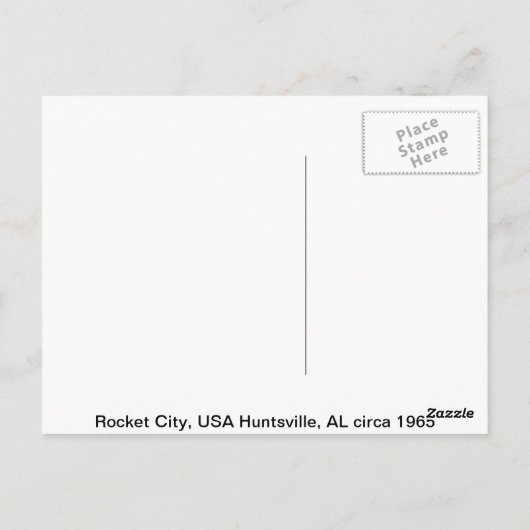 Rocket City USA Huntsville AL Briefkaart (Achterkant)