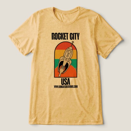 Rocket City Verenigde Staten 1 Tri-Blend Shirt (Design voorkant)