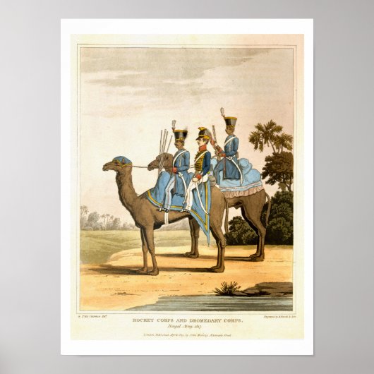 Rocket Corps and Dromedary Corps, Bengal Army 1817 Poster (Voorkant)