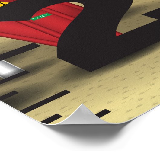 Rocket Countdown Lancering Growth Chart Poster (Hoek)