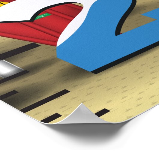 Rocket Countdown Lancering Growth Chart Poster (Hoek)