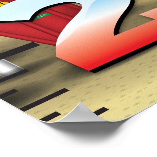 Rocket Countdown Lancering Growth Chart Poster (Hoek)